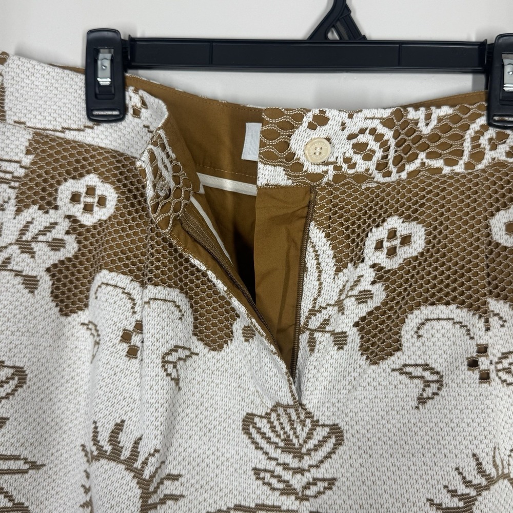 Anthro‎ Beatrice .B Lace Bermuda Shorts Ivory Boho Coastal Grandma Chic $337 NEW - Picture 7 of 16